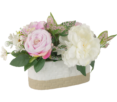  Dream Garden Декоративные цветы Пион и гортензии в керамической вазе, фото 1 