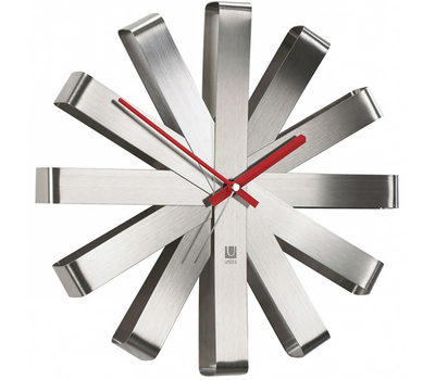  Часы настенные Umbra Ribbon, сталь, фото 1 