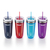  Охлаждающий стакан Zoku Iced Coffee Maker, стакан с крышкой и трубочкой, фиолетовый, 325мл, фото 5 