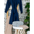  Льняной халат Tkano Essential, темно-синий, размер S, фото 3 