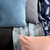  Подушка декоративная Tkano Essential, из хлопкового бархата светло-синего цвета, 45х45 см, фото 2 