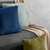  Подушка декоративная стеганая Tkano Essential, из хлопкового бархата темно-синего цвета, 45х45, фото 3 