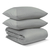  Комплект постельного белья двуспальный Tkano Essential, сатин светло-серого цвета, фото 1 