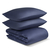 Комплект постельного белья двуспальный Tkano Essential, сатин темно-синего цвета, фото 1 