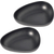  LINDDNA 98744 Тарелка глубокая 2 шт (22х19х5см) каменная керамика, черный, фото 1 